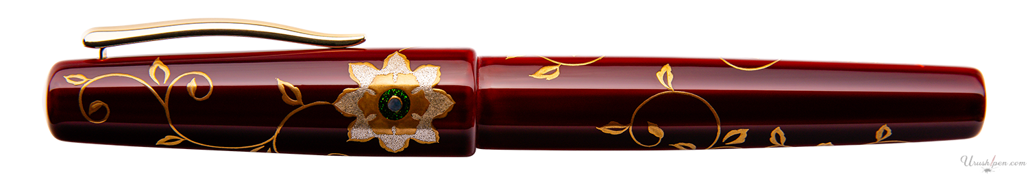 Danitrio Sunflower w/ Red Background on Hakkaku Fountain Pen