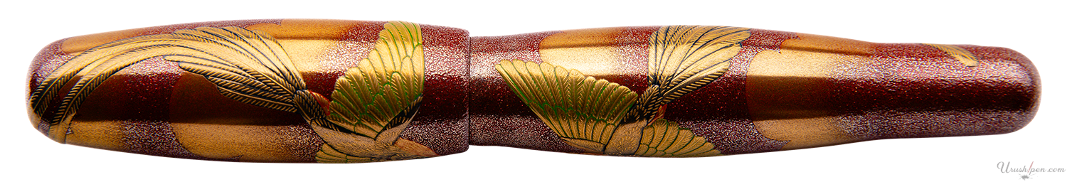 Danitrio Two Golden Pheasants Maki-E on Hyotan Fountain Pen
