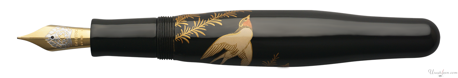 Danitrio Two Swallows Maki-E on Hyotan Fountain Pen