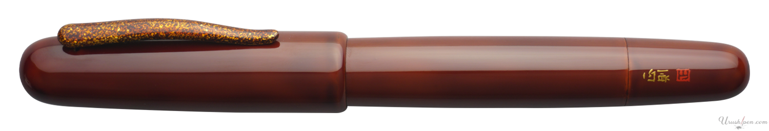 Danitrio Tame-nuri in Bengara Red on Densho Fountain Pen