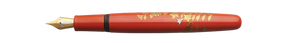 Danitrio Yamato Cockroach on Red Maki-E on Hanryo Fountain Pen Open