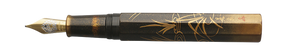 Danitrio Japanese Crested Ibis Maki-E on Sho-Hakkaku Fountain Pen Open