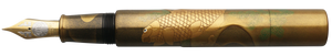 Danitrio Hokusai's Koi Carp & Turtles Maki-E on Genkai Fountain Pen