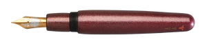 Danitrio Ishimeji Nuri Red Aka Mikado Fountain Pen uncapped