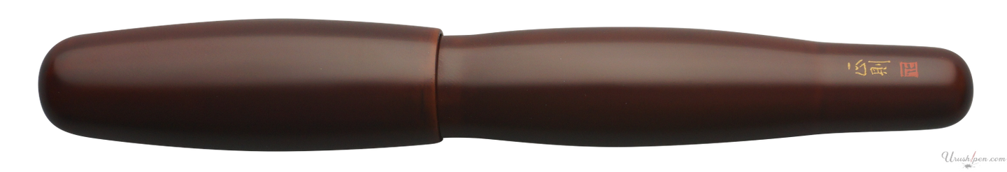 Danitrio Irokeshi-dame in Red on Hyotan Fountain Pen Closed