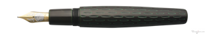 Danitrio Kama-nuri in Green over Black on Mikado Flat-top Fountain Pen