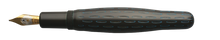 Load image into Gallery viewer, Danitrio Kama-nuri in Black &amp; Blue on Hyotan Fountain Pen Open