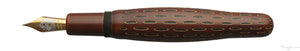 Danitrio Kama-nuri ki yellow hyotan fountain pen open