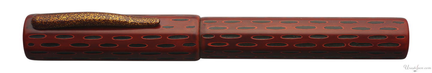 Danitrio Kama-nuri in Black over Red on Sho-Hakkaku Fountain Pen