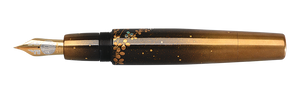Danitrio Bijinga Maki-E on Mikado Flat-Top Fountain Pen Open