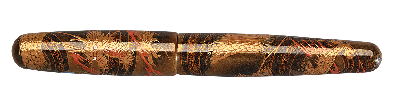 Danitrio Double Dragons Maki-E Mikado Fountain Pen Capped