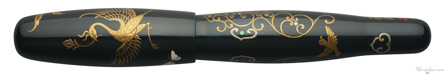 Danitrio Phoenix Bird & Butterflies with Arabesque Maki-E on Hyotan Fountain Pen