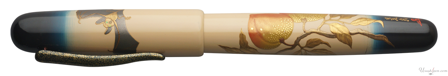 Danitrio Bat and Peaches Maki-E on Takumi Fountain Pen