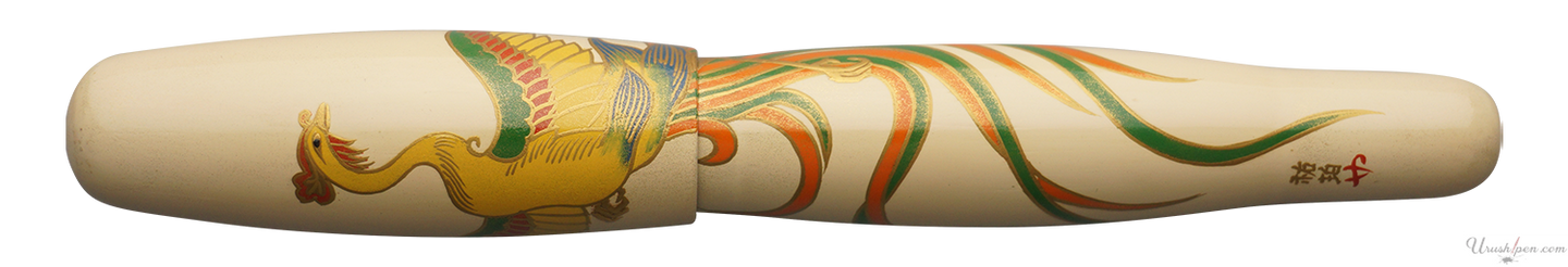 Danitrio Phoenix Maki-E w/ White Background on Hyotan Fountain Pen