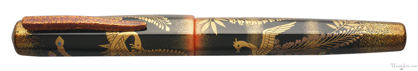 Danitrio Phoenix Birds & Wisteria Maki-E on Hakkaku Fountain Pen