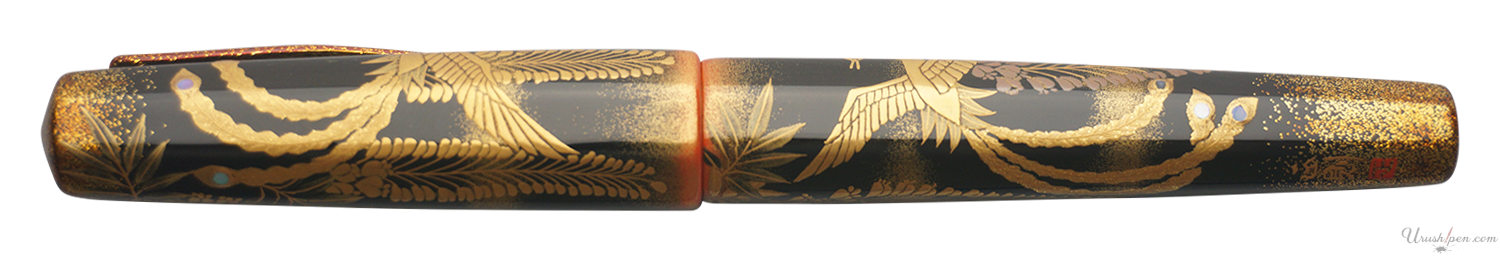 Danitrio Phoenix Birds & Wisteria Maki-E on Hakkaku Fountain Pen