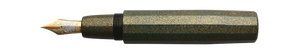 Danitrio Nashiji-nuri in Green on Junikaku Fountain Pen Open