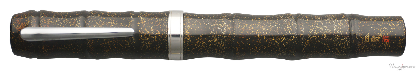 Danitrio Nashiji-Nuri in Black on Bamboo Story Fountain Pen