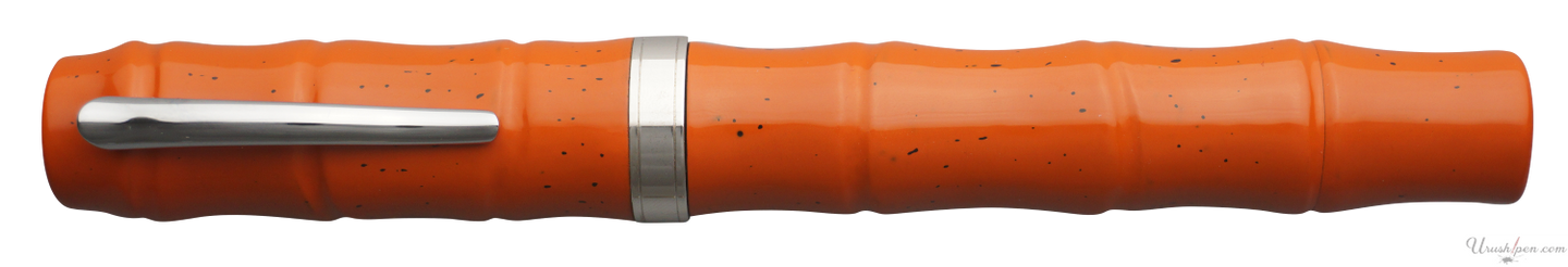 Danitrio Roiro-migaki in Orange on Bamboo Story Fountain Pen