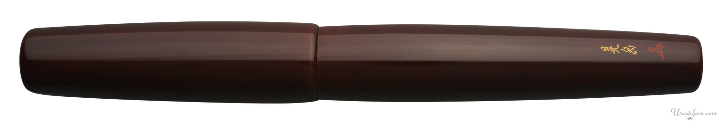 Danitrio Tame-nuri in Purple on Mikado Flat-Top Fountain Pen Closed