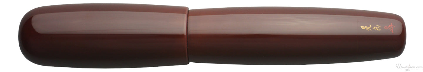 Danitrio Tame-nuri in Shu Red on Yokozuna Fountain Pen Closed