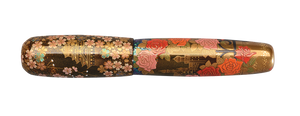 Danitrio Sakura Waji Meets Rose Maki-E Yokozuna Fountain Pen Capped